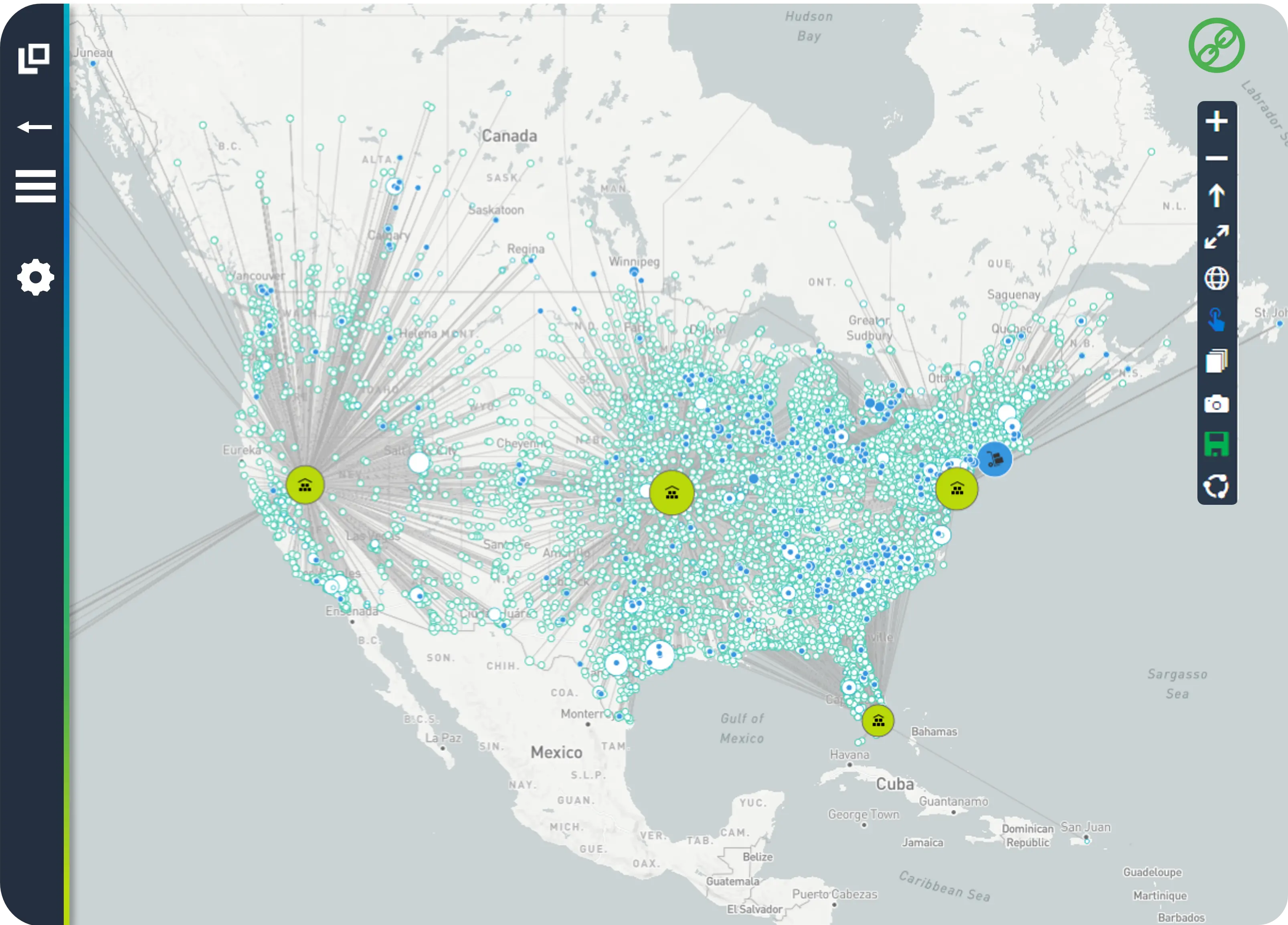 Geocoding analysis map